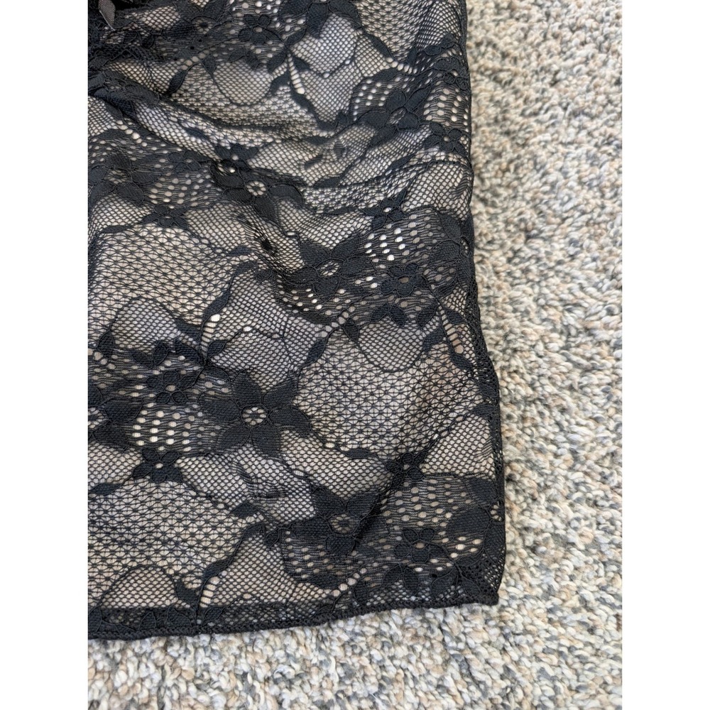 Wild Fable‎ Black Floral Lace Camisole Top XS Sweetheart Neck Cropped Tank - Picture 4 of 7